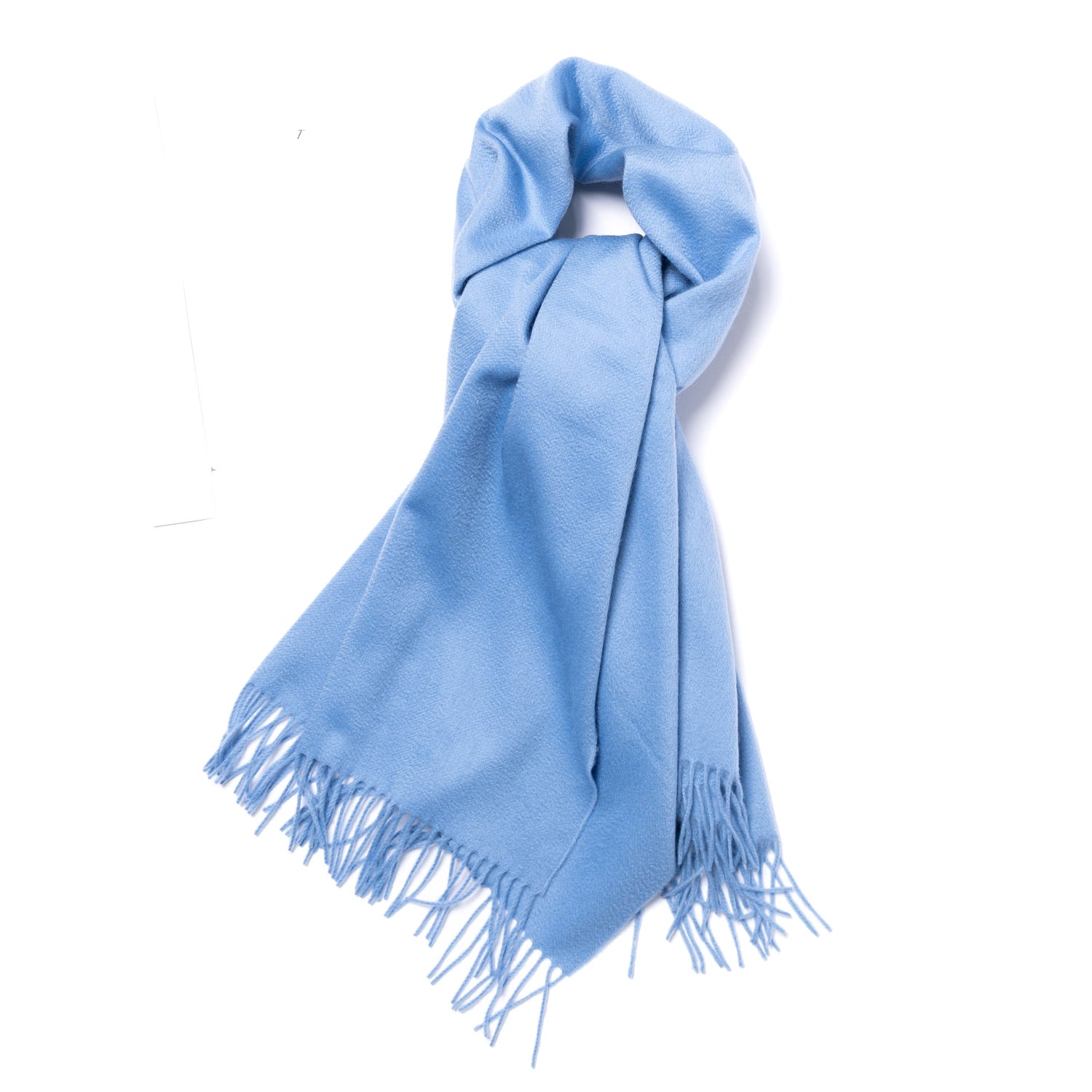 Joshua Ellis x MJ: Ripple Plain Stole Scarf in Pure Scottish Cashmere