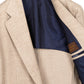 Cream-colored "Il Cacciatore Moderno" jacket made of wool and linen - handmade