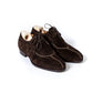 Derby "French Norwegian" made of dark brown suede - purely handcrafted