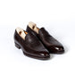Penny loafer made of dark brown Scotch Grain calfskin - hand-polished