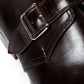 Monk "Iconic" made of dark brown hand-colored calf leather - purely handcrafted