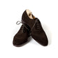 Oxford "Queens" made of dark brown suede leather - purely handcrafted