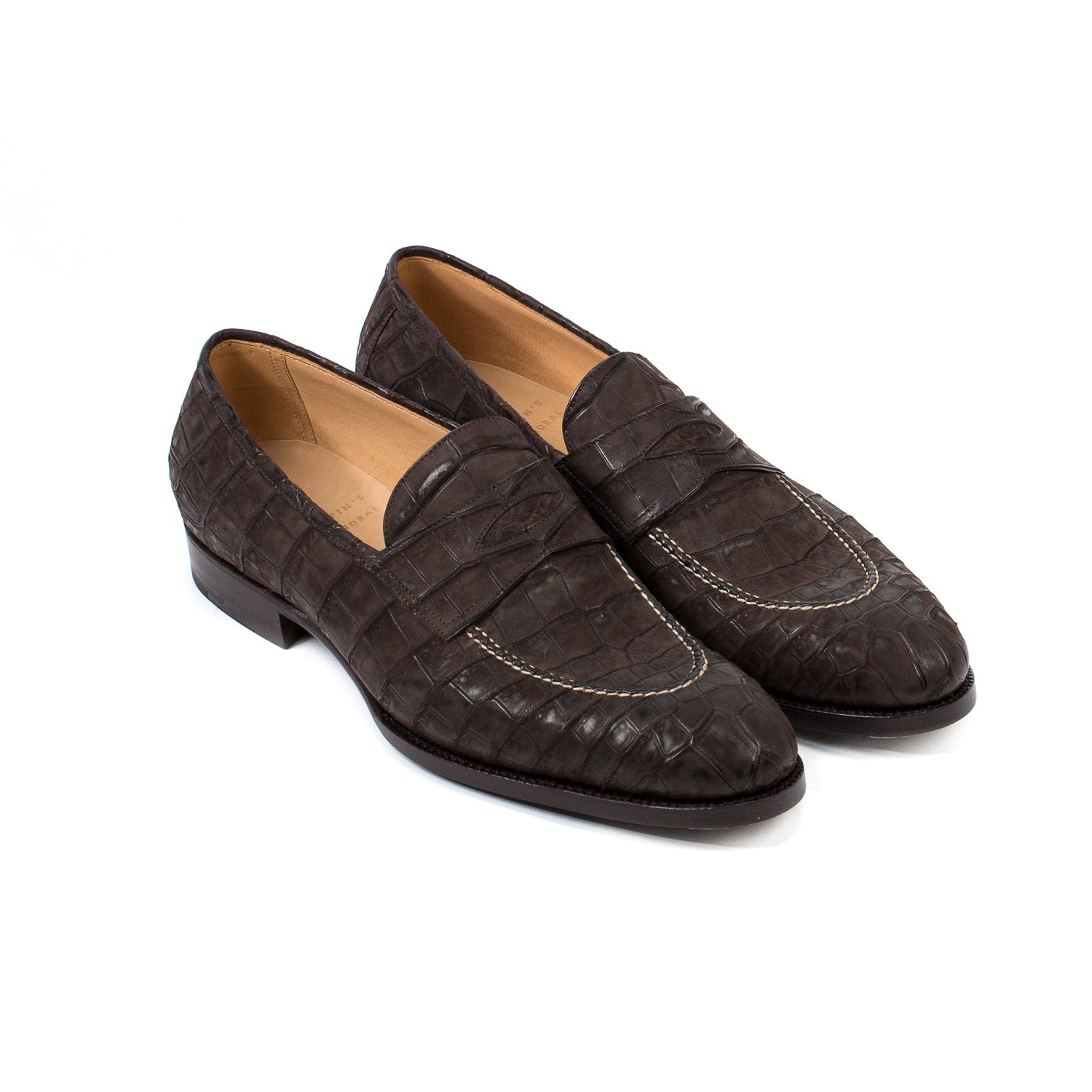 Penny loafer made of dark brown Scotch Grain calfskin - hand-polished –  Michael Jondral