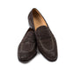 Pennyloafer "Dress" made of dark brown Croc-Suede - purely handcrafted