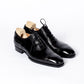 Black "V-Cap" Oxford made of hand-colored calfskin - purely handcrafted
