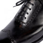 Black "V-Cap" Oxford made of hand-colored calfskin - purely handcrafted
