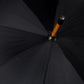 Black umbrella "Traveller" with wooden handle