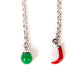 Lapel chain "Jade" made of Sterling silver - handcrafted
