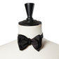 Black bow tie made of pure silk