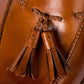 Tassel loafer made of cognac-colored calfskin - purely handcrafted