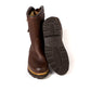 Brown winter boots "Sanglier" made of waxed cowhide with lambskin lining