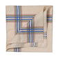 Beige patterned cotton handkerchief