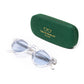 Sunglasses "WORLD Transparent" with light blue lenses - purely handcrafted