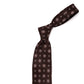 CA Archivio Storico: linen and silk tie "Medaglione Ricci" - hand rolled