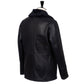 Leather jacket "Shearling Peacoat" made from grown lambskin - handmade