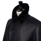 Leather jacket "Shearling Peacoat" made from grown lambskin - handmade