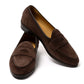 Baudoin & Lange x MJ: Sagan loafer "Ivy Ginko" in calf suede - Handmade