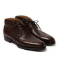 Split-toe boat "Apron-Chukka" made of dark brown grained calfskin "Russian Calf" - pure handwork