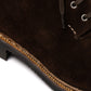 "Handstitched Ankle" boot in dark brown suede - purely handmade