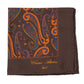 Limited Edition: "Grande Fantasia Cashemire" patterned handkerchief made from pure silk - hand-rolled