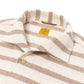 Striped polo shirt "Marcello" made of cotton and wool - handmade