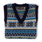 Glenugie exclusive x MJ: "Fairisle slipover" sweater made from pure wool - Pure Soft Shetland