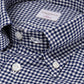 Checked "Royal Twill" shirt with button-down collar and sports cuff - handmade