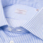 Striped "Royal Twill" shirt with Kent collar and sports cuff - handmade