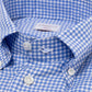 Checked "Royal Twill" shirt with button-down collar and sports cuff - handmade