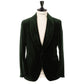 De Petrillo x MJ: Dark Green Velvet Jacket "Serata Elegante" made of pure Cotton - handmade