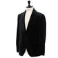 De Petrillo x MJ: "Serata Elegante" dark green velvet jacket made of pure cotton - handmade