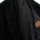 De Petrillo x MJ: "Serata Elegante" dark green velvet jacket made of pure cotton - handmade