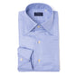 Light blue "Scale Nobile" shirt with Neapolitan turn-up cuff - Collo Napoli