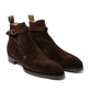 "Jodhpur" boot made of dark brown suede - pure handwork