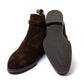 "Jodhpur" boot made of dark brown suede - pure handwork