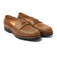 Loafer "American Casual Penny" made of dark brown grained calfskin - pure handwork