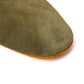 Olive green velvet velour slipper - Handmade