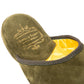 Olive green velvet velour slipper - Handmade