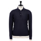 Exclusively for Michael Jondral: dark blue knitted polo "Sportman" made from extra-fine 140's merino wool