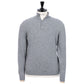 Exclusively for Michael Jondral: "Scirocco" flannel gray polo sweater made from the finest Scottish cashmere