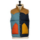 Rocky Mountain Featherbed x MJ: Down Vest "Christy Multi-Patch Vest" with Lambskin Collar