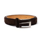 Belt made from Dark Brown Suede Leather - purely handmade