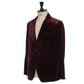 Dark Red Velvet Jacket "Velluto Elegante" made of Cotton - handmade