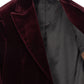 Dark Red Velvet Jacket "Velluto Elegante" made of Cotton - handmade