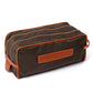 Large Toiletry Bag "Luxury Beauty" made from Felisi Nylon and Saddle Leather - handmade