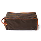 Large Toiletry Bag "Luxury Beauty" made from Felisi Nylon and Saddle Leather - handmade