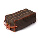 Large Toiletry Bag "Luxury Beauty" made from Felisi Nylon and Saddle Leather - handmade