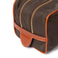 Large Toiletry Bag "Luxury Beauty" made from Felisi Nylon and Saddle Leather - handmade