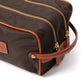 Large Toiletry Bag "Luxury Beauty" made from Felisi Nylon and Saddle Leather - handmade