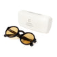 Black Sunglasses "LE FLÂNEUR" with Green Lenses